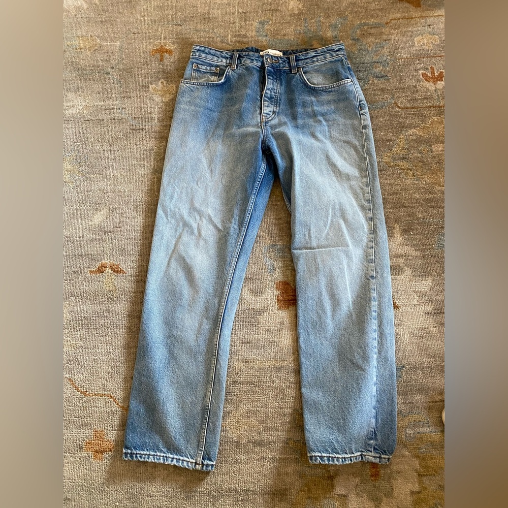 Zara Light wash, wider leg jeans